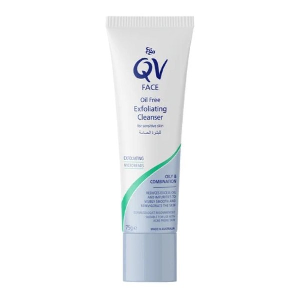 EGO QV FACE OIL FREE  EXFOLIATING CLEANSER 75G
