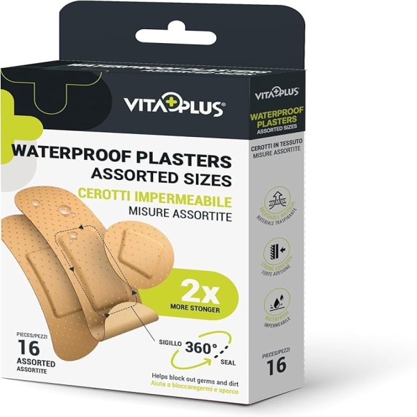 Vitaplus Waterproof Plaster Asstd 16'S