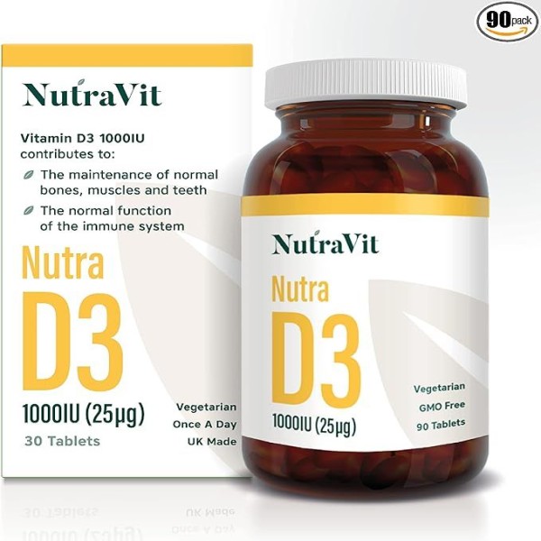 Nutravit Nutra D3 1000Iu 25Mcg Tabs - 90'S