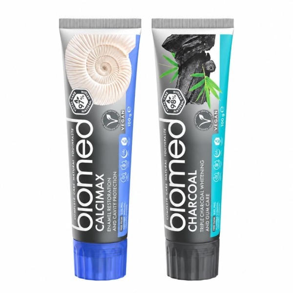BIOMED CALCIMAX +CHARCOAL TP  (2X100GM) TP