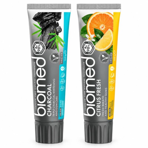 BIOMED CITRUS FRESH + CHARCOAL TP (2X100GM)