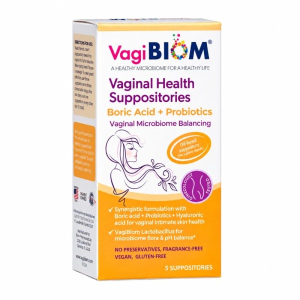 VAGIBIOM BORIC ACID +PROBIOTICS  VAG. 5 SUPP.