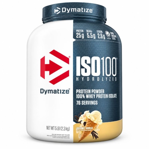 DYMATIZE ISO-100 HYDROLYZED GOURMET VANILLA 5 LBS