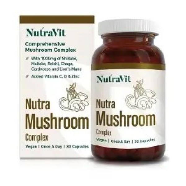 NUTRAVIT NUTRA MUSHROOM COMPLEX&nbsp; 30'S CAP.