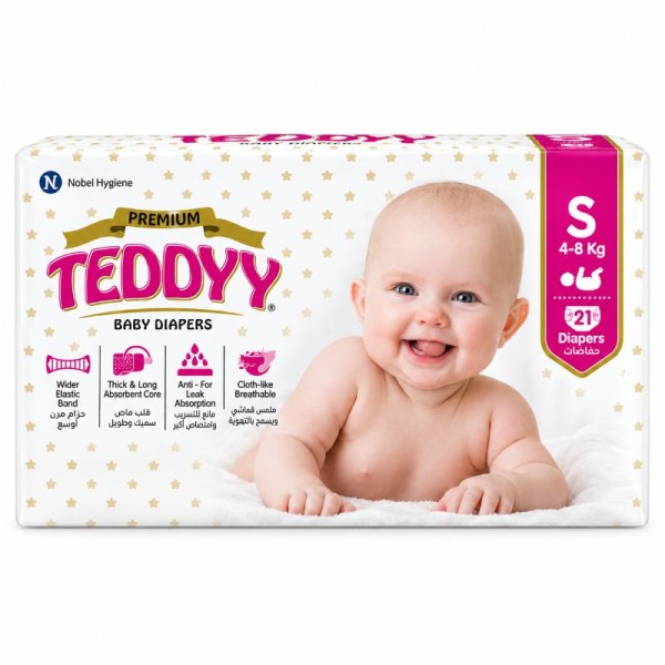 TEDDYY BABY DIAPERS PREMIUM NEWBORN 21'S