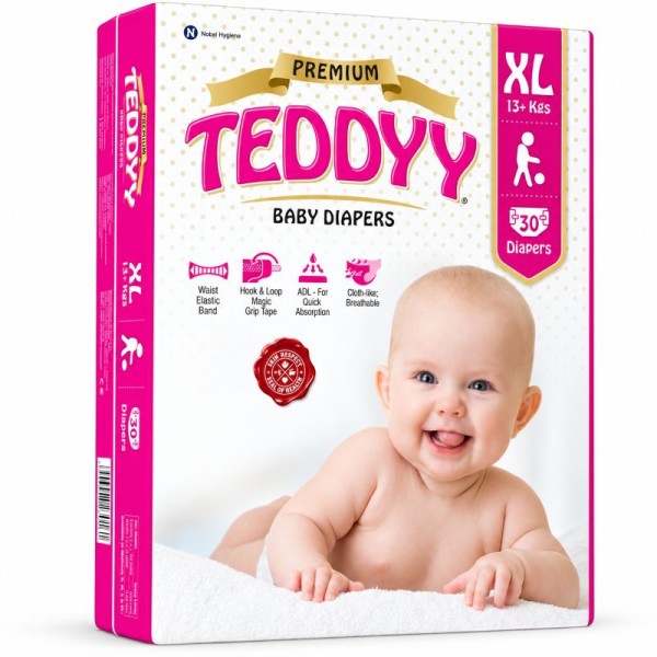 TEDDYY BABY DIAPERS PREMIUM  X LARGE 30'S