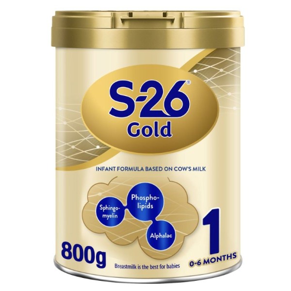 S-26 GOLD STAGE 1 GROWING UP FORMULA FROM 0-6 MONTHS 800 GM