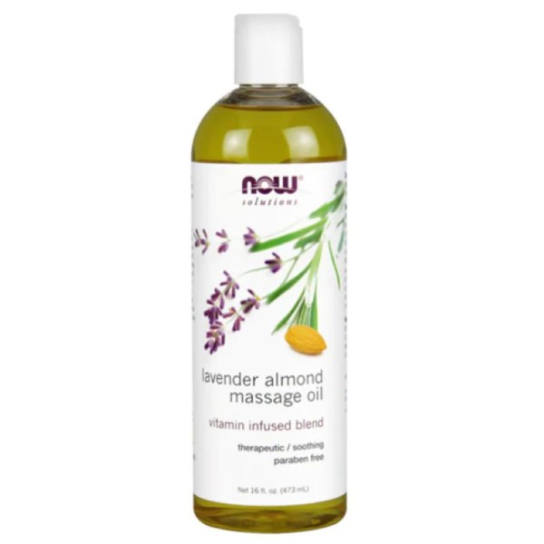NOW LAVENDER ALMOND MASSAGE OIL 16FL 473ML