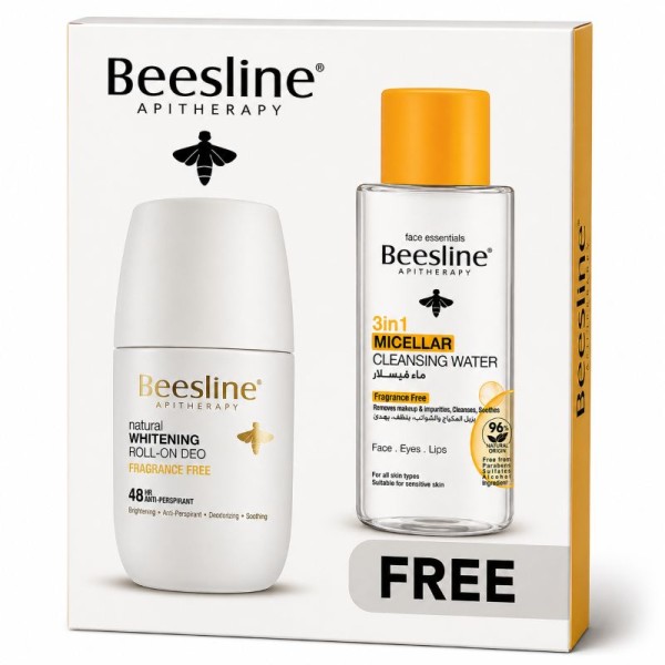 BEESLINE NTRL R/ON DEO FF50ML+FREE 3IN1 MCLR WATER FF 100ML