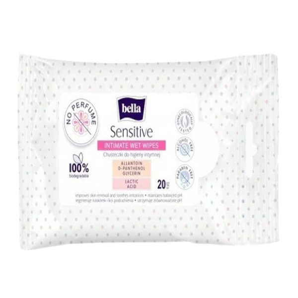 Bella Sensitive Intimate Wipes 10'S