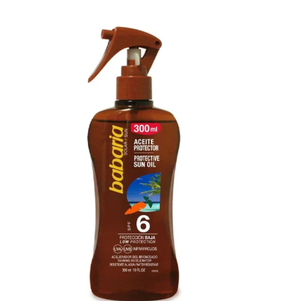 Babaria Carrot Protective Sun Oil Spray Spf 6 300Ml